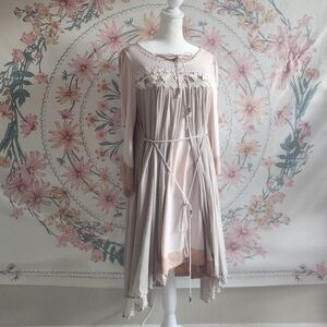 Dusty Pink Rozen Kavalier Dress Mori kei cottage core fairy mystical nymphet